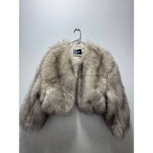 Luxurious Faux Fur Teddy Jacket in Gray